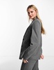 Pull&Bear oversized blazer in charcoal gray - part of a set