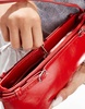 ASOS DESIGN shoulder bag with buckle detail in red