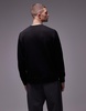 ARKET terry jersey vintage look sweatshirt in black