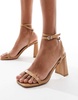 Simmi London Bia strappy block heeled sandal in beige