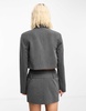 COLLUSION oversized boxy blazer with pockets in gray - part of a set