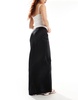 COLLUSION satin slip maxi skirt in black