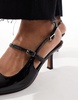 ASOS DESIGN Swipe mary-jane mid heeled shoes in black