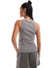 Mango racer tank top in washed gray