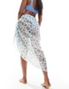 Cotton On sarong with carry bag set in white delicate floral