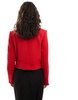 Mango cropped tailored jacket in red