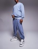 ASOS DESIGN oversized sweatpants in washed blue