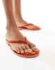 SIMMI London Havanah embellished flat sandals in orange