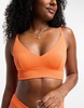 Lindex Kelly textured crop bikini top in orange