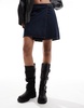 ASOS DESIGN Captain multi-buckle biker knee boots in black