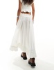 Free People favorite part paperbag waist midi skirt in ivory - part of a set