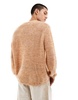 ASOS DESIGN relaxed knit sweater in stone twist