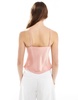 Vila halterneck satin cami top in rose