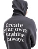 ADPT oversized washed nice to be nice backprint hoodie in dark gray