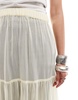 COLLUSION sheer tiered maxi skirt in off white ombre