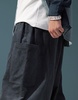 ASOS DESIGN baggy balloon cord pants with side pockets in charcoal