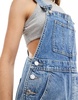 ASOS DESIGN denim overalls in mid blue