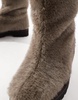 ASOS DESIGN pull on boots in brown faux fur