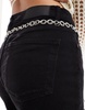 Noisy May denim Bermuda shorts in black