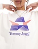 Tommy Jeans oversized retro crew neck sweatshirt in white