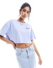 Tommy Jeans oversized cropped archive T-shirt in blue