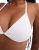 Cotton On triangle bikini top in white crinkle