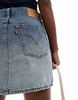 Levi's icon vintage denim skirt in mid blue