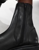 ASOS DESIGN Achieve flat leather boots in black