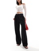 River Island side stripe pants in black