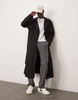 ASOS DESIGN oversized trench coat in black