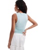 Motel mohala crinkle tank top in light blue