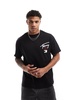 Tommy Jeans graffiti signature backprint T-shirt in black