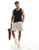 Threadbare 2 pack pocket tank tops in black