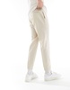 ASOS DESIGN tapered jogger pants in stone