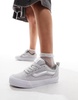 Vans Knu Skool chunky sneakers in white and silver