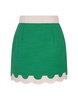 Casablanca Scallop Hem Mini Skirt