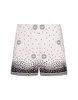 Black And White Silk Moon Print Shorts