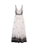 Moon Printed Cotton Dress In White And Black