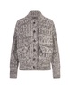 Melange Wool Single-breasted Bomber Jacket