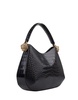 Roar Shoulder Bag In Black Leather