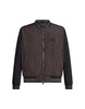 Black Paisley Bomber Jacket With Logo