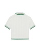 White Rib Boucle Polo Shirt