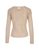 Beige Tulle Top With Crystals