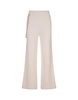 White Wide Leg Trousers With Belt