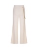 White Wide Leg Trousers With Belt