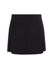 Black Mini Skirt With Pleated Design