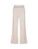 White Wide Leg Trousers With Belt