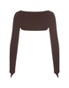 Brown Sculpting Harness Crop Top