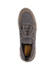 Grey And Brown Leather And Fabric Sneakers