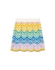 Gradient Wave Crochet Mini Skirt